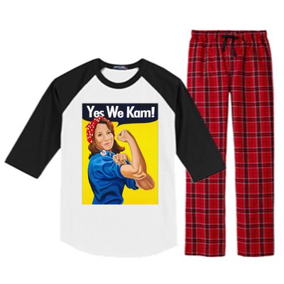 Yes We Kam Vote Madam Kamala Harris President Election Raglan Sleeve Pajama Set