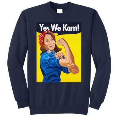 Yes We Kam Vote Madam Kamala Harris President Election Tall Sweatshirt