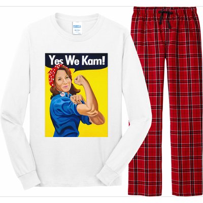 Yes We Kam Vote Madam Kamala Harris President Election Long Sleeve Pajama Set