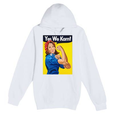 Yes We Kam Vote Madam Kamala Harris President Election Premium Pullover Hoodie