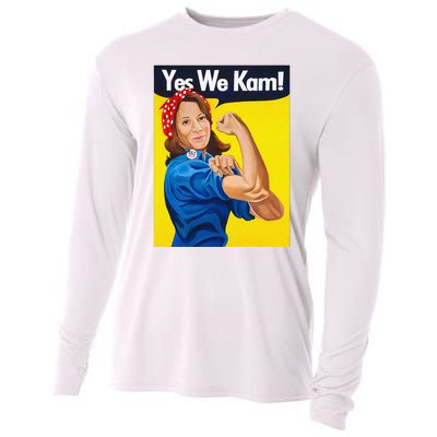 Yes We Kam Vote Madam Kamala Harris President Election Cooling Performance Long Sleeve Crew