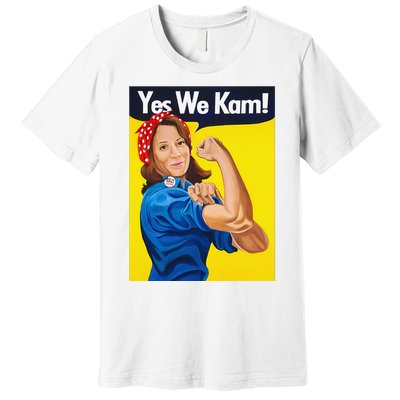 Yes We Kam Vote Madam Kamala Harris President Election Premium T-Shirt