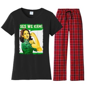 Yes We Kam Madam Harris Fun Women's Flannel Pajama Set