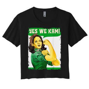 Yes We Kam Madam Harris Fun Women's Crop Top Tee