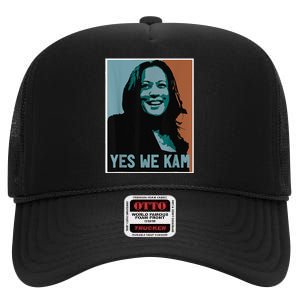 Yes We Kam Madam Harris Fun High Crown Mesh Back Trucker Hat