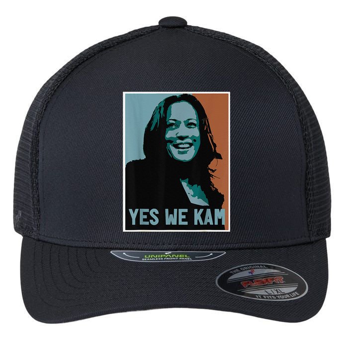 Yes We Kam Madam Harris Fun Flexfit Unipanel Trucker Cap