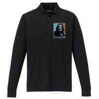 Yes We Kam Madam Harris Fun Performance Long Sleeve Polo