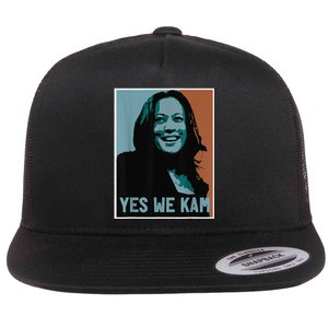 Yes We Kam Madam Harris Fun Flat Bill Trucker Hat