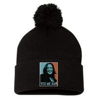 Yes We Kam Madam Harris Fun Pom Pom 12in Knit Beanie