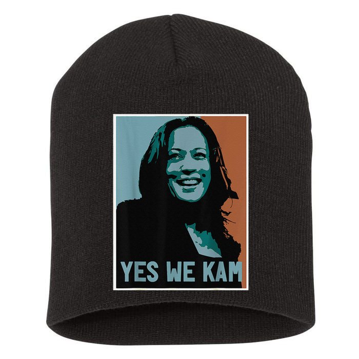 Yes We Kam Madam Harris Fun Short Acrylic Beanie