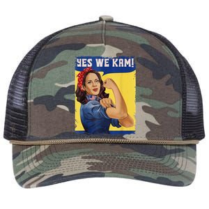 Yes We Kam Madam Harris Kamala Harris 2024 For President Retro Rope Trucker Hat Cap