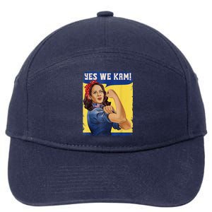 Yes We Kam Madam Harris Kamala Harris 2024 For President 7-Panel Snapback Hat