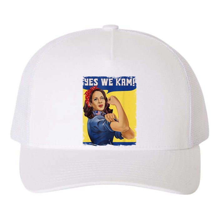 Yes We Kam Madam Harris Kamala Harris 2024 For President Yupoong Adult 5-Panel Trucker Hat