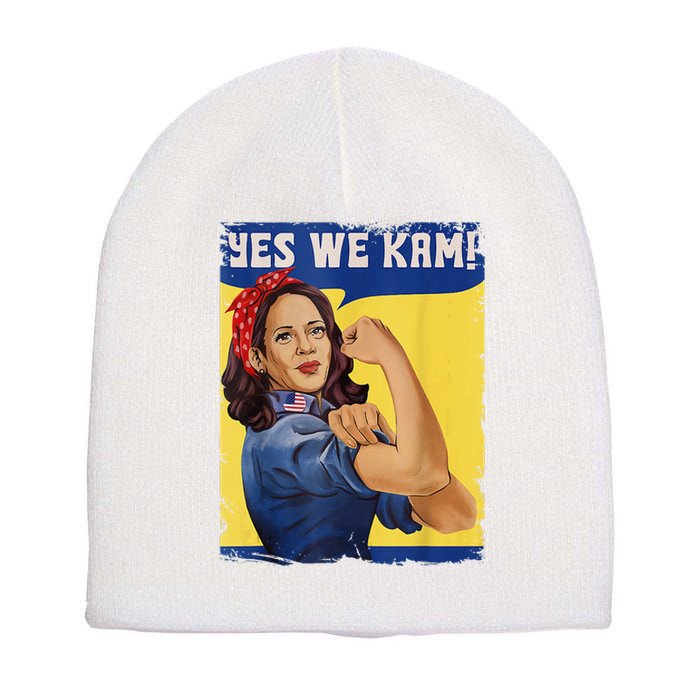 Yes We Kam Madam Harris Kamala Harris 2024 For President Short Acrylic Beanie