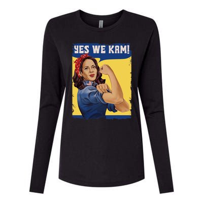 Yes We Kam Madam Harris Fun Womens Cotton Relaxed Long Sleeve T-Shirt