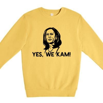 Yes We Kam! Elect Vice President Kamala Harris Meme Meaningful Gift Premium Crewneck Sweatshirt