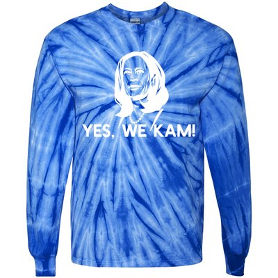 Yes We Kam! Elect Vice President Kamala Harris Meme Meaningful Gift Tie-Dye Long Sleeve Shirt