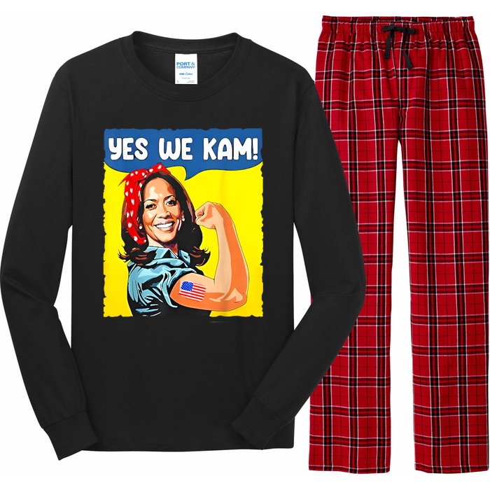 Yes We Kam Madam Harris Funny Saying Quote Kalama President Long Sleeve Pajama Set