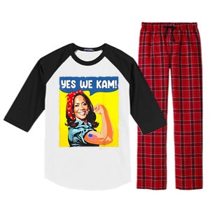 Yes We Kam Madam Harris Funny Saying Quote Kalama President Raglan Sleeve Pajama Set