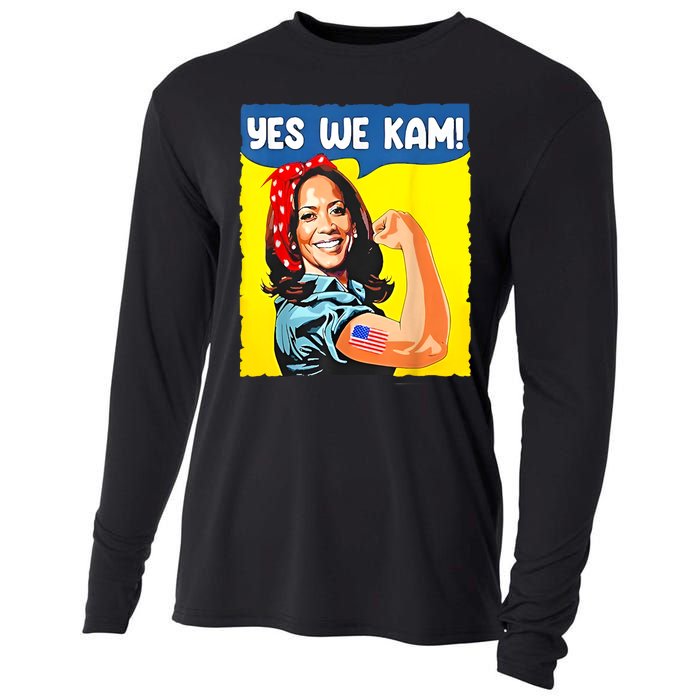 Yes We Kam Madam Harris Funny Saying Quote Kalama President Cooling Performance Long Sleeve Crew