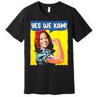 Yes We Kam Madam Harris Funny Saying Quote Kalama President Premium T-Shirt