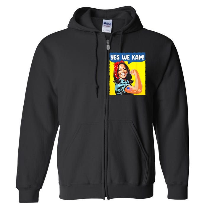 Yes We Kam Madam Harris Funny Saying Quote Kalama President Full Zip Hoodie