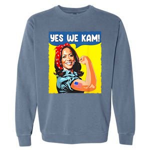 Yes We Kam Madam Harris Funny Saying Quote Kalama President Garment-Dyed Sweatshirt