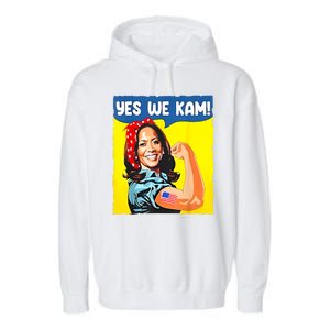 Yes We Kam Madam Harris Funny Saying Quote Kalama President Garment-Dyed Fleece Hoodie