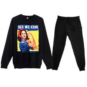 Yes We Kam Female President Premium Crewneck Sweatsuit Set