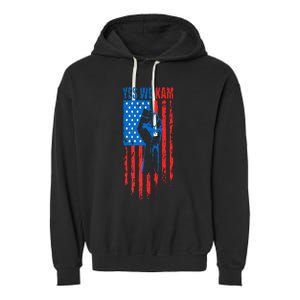 Yes We Kam Harris For President 2024 Political Election Premium Garment-Dyed Fleece Hoodie