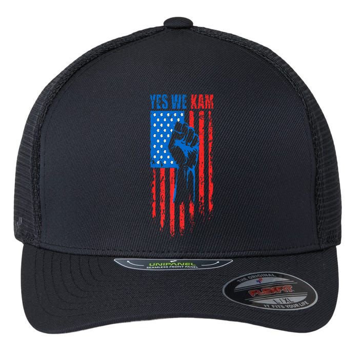 Yes We Kam Harris For President 2024 Political Election Premium Flexfit Unipanel Trucker Cap