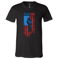 Yes We Kam Harris For President 2024 Political Election Premium V-Neck T-Shirt