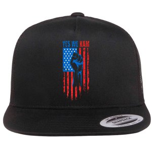 Yes We Kam Harris For President 2024 Political Election Premium Flat Bill Trucker Hat