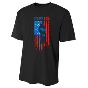 Yes We Kam Harris For President 2024 Political Election Premium Performance Sprint T-Shirt