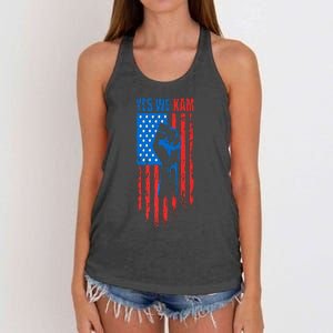 Yes We Kam Harris For President 2024 Political Election Premium Women's Knotted Racerback Tank