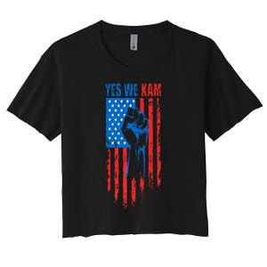 Yes We Kam Harris For President 2024 Political Election Premium Women's Crop Top Tee