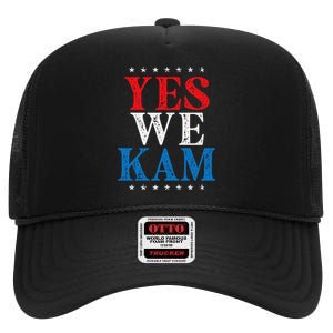 Yes We Kam Saying Quote High Crown Mesh Back Trucker Hat