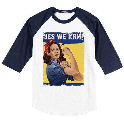 Yes We Kam Madam Harris Fun Baseball Sleeve Shirt