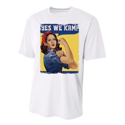 Yes We Kam Madam Harris Fun Performance Sprint T-Shirt