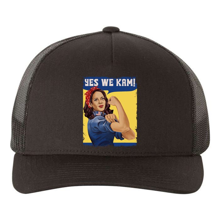 Yes We Kam Madam Harris Fun Yupoong Adult 5-Panel Trucker Hat