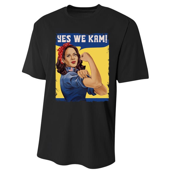 Yes We Kam Madam Harris Fun Performance Sprint T-Shirt