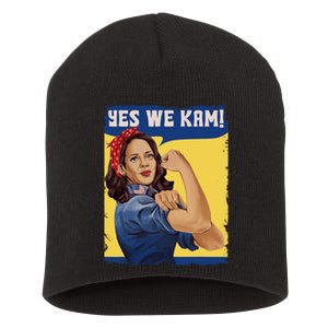 Yes We Kam Madam Harris Fun Short Acrylic Beanie