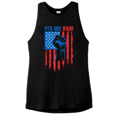 Yes We Kam Harris For Presiden Ladies PosiCharge Tri-Blend Wicking Tank