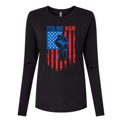 Yes We Kam Harris For Presiden Womens Cotton Relaxed Long Sleeve T-Shirt