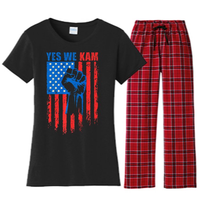 Yes We Kam Harris For Presiden Women's Flannel Pajama Set