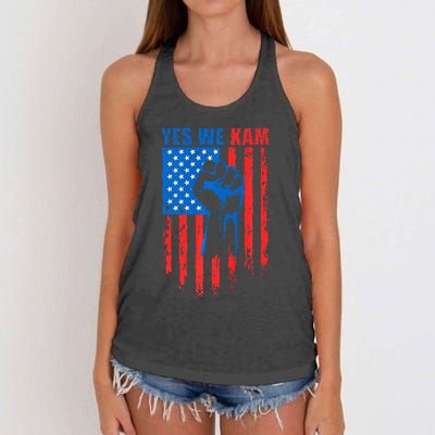 Yes We Kam Harris For Presiden Women's Knotted Racerback Tank