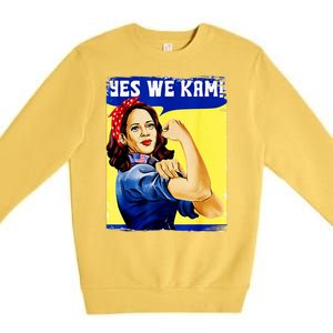 Yes We Kam Madam Harris Funny Premium Crewneck Sweatshirt