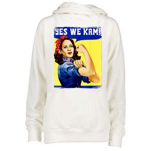 Yes We Kam Madam Harris Funny Womens Funnel Neck Pullover Hood