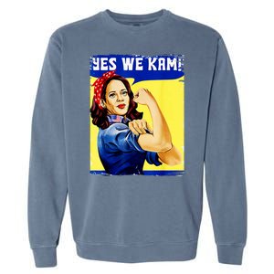 Yes We Kam Madam Harris Funny Garment-Dyed Sweatshirt