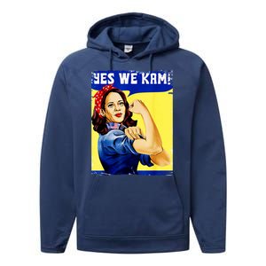 Yes We Kam Madam Harris Funny Performance Fleece Hoodie